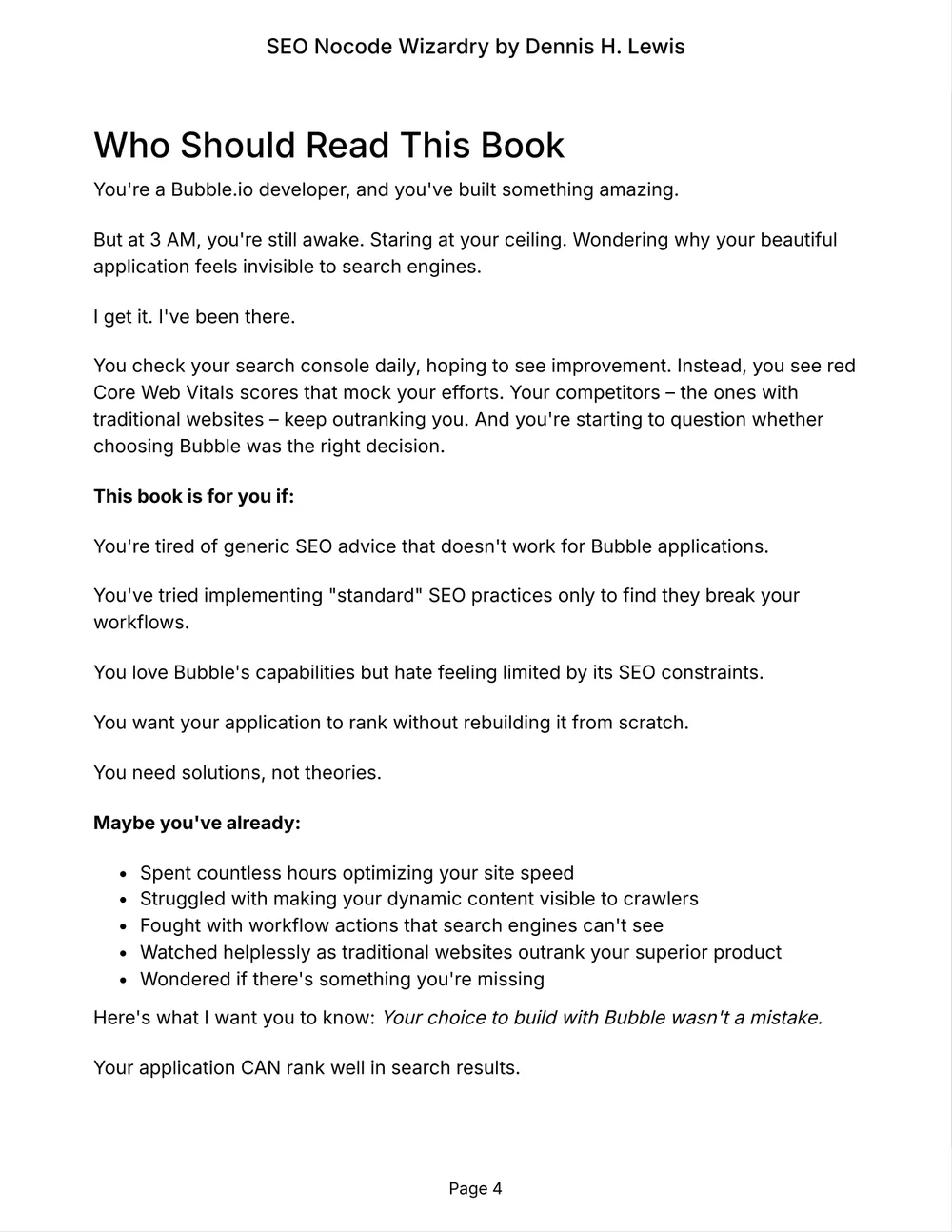 SEO Nocode Wizardry, page 4