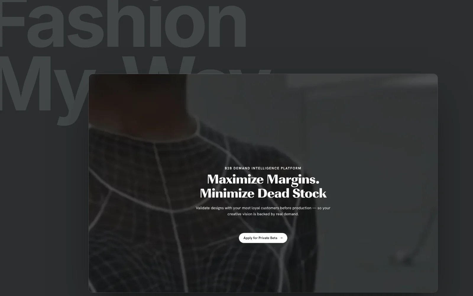 Fashion My-Way — B2B demand intelligence platform